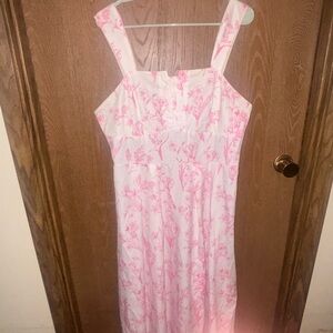 SHEIN Curve Pink Floral Dress